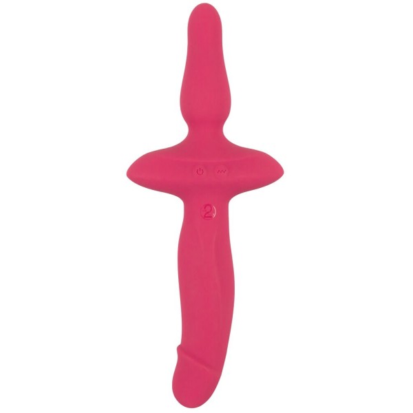 Розовый двусторонний вибратор 2in1 Vibrator Butt Plug Розовый двусторонний вибратор 2in1 Vibrator Butt Plug