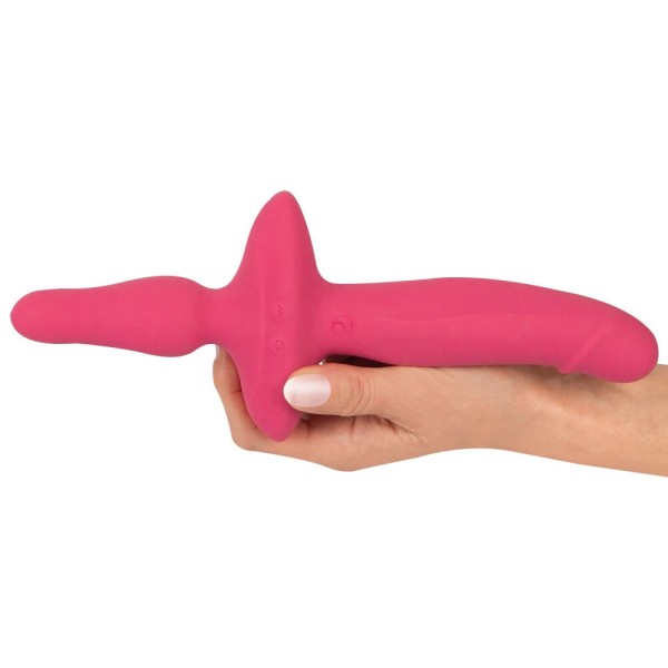 Розовый двусторонний вибратор 2in1 Vibrator Butt Plug Розовый двусторонний вибратор 2in1 Vibrator Butt Plug
