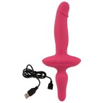 Розовый двусторонний вибратор 2in1 Vibrator Butt Plug Розовый двусторонний вибратор 2in1 Vibrator Butt Plug