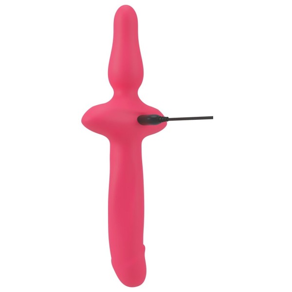 Розовый двусторонний вибратор 2in1 Vibrator Butt Plug Розовый двусторонний вибратор 2in1 Vibrator Butt Plug