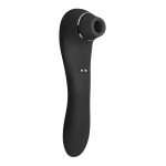 Черный стимулятор Smoooch Clitoral Suction Vibration - 18,6 см.