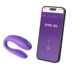Фиолетовый вибромассажер для пар We-Vibe Sync Go