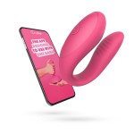 Розовый интерактивный вибростимулятор для пар Orio