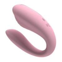 Нежно-розовый вибростимулятор для пар - 17,7 см. Нежно-розовый вибростимулятор для пар - 17,7 см.