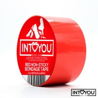 Красный скотч для фиксации Non-Sticky Bondage Tape - 15 м.