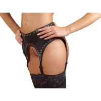 Пояс для чулок из кожи с заклёпками Пояс для чулок из кожи с заклёпками