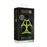 Портупея Bra Harness с неоновым эффектом - размер L-XL