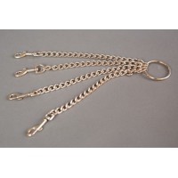 Четыре цепи на кольце с одной стороны и карабинами на другой Четыре цепи на кольце с одной стороны и карабинами на другой