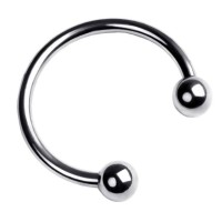 Серебристая подкова на головку пениса Серебристая подкова на головку пениса