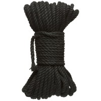 Черная верёвка для связывания и фиксации Bind Tie - 15,24 м. Черная верёвка для связывания и фиксации Bind Tie - 15,24 м.