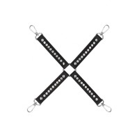 Черный крестообразный фиксатор Diamond Studded Hogtie Черный крестообразный фиксатор Diamond Studded Hogtie