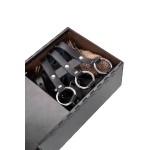 Черный кожаный пояс с кольцами Черный кожаный пояс с кольцами