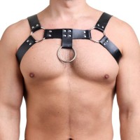 Черная мужская портупея «Оки-Чпоки» с ремнями Черная мужская портупея «Оки-Чпоки» с ремнями