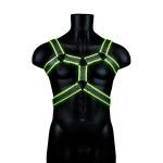 Стильная портупея Body Harness с неоновым эффектом - размер L-XL