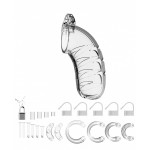 Прозрачный мужской пояс верности Model 04 Chastity 4.5 Cock Cage