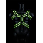 Стильная портупея Body Harness с неоновым эффектом - размер L-XL