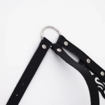 Черная резная портупея с клепками Черная резная портупея с клепками