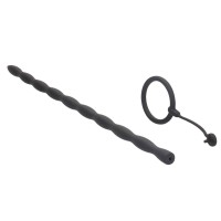 Черный стимулятор уретры с кольцом на головку Silicone Plug Cock Ring Set Черный стимулятор уретры с кольцом на головку Silicone Plug Cock Ring Set