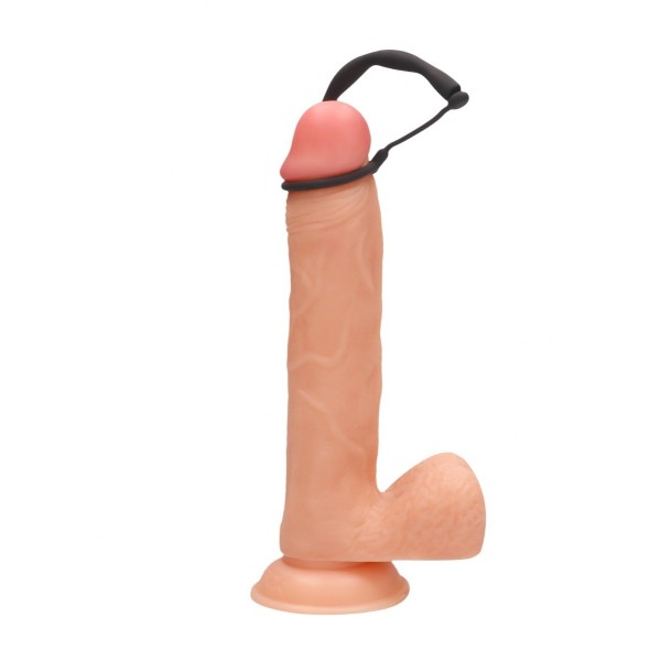 Черный стимулятор уретры с кольцом на головку Silicone Plug Cock Ring Set