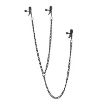 Черные зажимы на соски и клитор на цепочке DELUXE NIPPLE CLIT CLAMPS Черные зажимы на соски и клитор на цепочке DELUXE NIPPLE CLIT CLAMPS