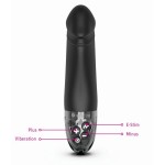 Черный вибратор с электростимуляцией Real Deal Neal - 16,5 см.
