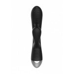 Чёрный вибратор E-Stimulation Rabbit Vibrator с электростимуляцией - 19 см.