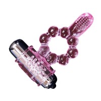 Розовое эрекционное кольцо с вибростимуляцией клитора Baile Розовое эрекционное кольцо с вибростимуляцией клитора Baile