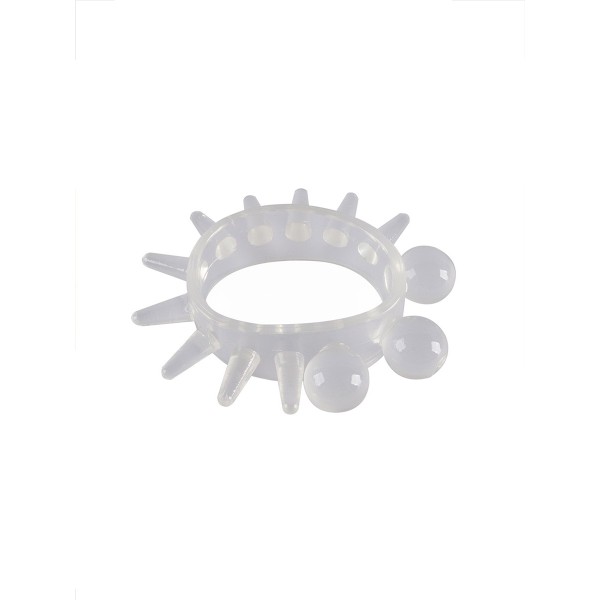 Эластичное эрекционное кольцо с шариками и лучами