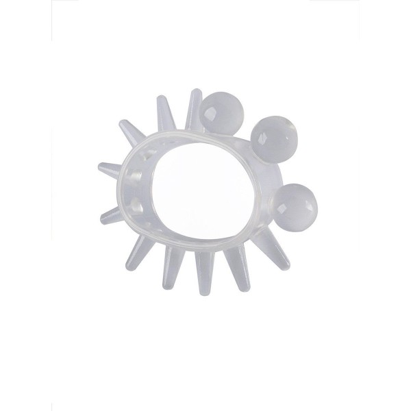 Эластичное эрекционное кольцо с шариками и лучами