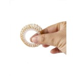 Эрекционное кольцо с бежевыми «ресничками»