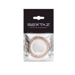 Эрекционное кольцо с бежевыми «ресничками»