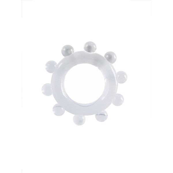 Прозрачное эрекционное кольцо со стимулирующими шариками