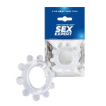 Прозрачное эрекционное кольцо со стимулирующими шариками