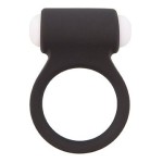 Чёрное эрекционное виброкольцо LIT-UP SILICONE STIMU RING 3 BLACK