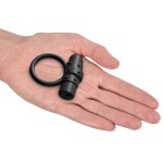 Черное перезаряжаемое эрекционное кольцо Vibrating Silicone C-Ring