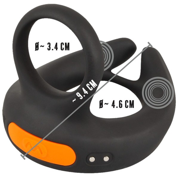 Черный вибростимулятор мошонки RC Scrotum Stimulator with Vibration Черный вибростимулятор мошонки RC Scrotum Stimulator with Vibration
