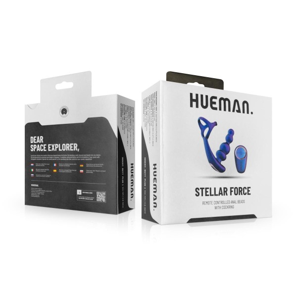 Фиолетовое эрекционное виброкольцо с анальной ёлочкой Stellar Force