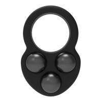 Черное эрекционное кольцо с утяжелителями
