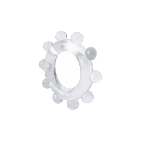 Прозрачное эрекционное кольцо со стимулирующими шариками