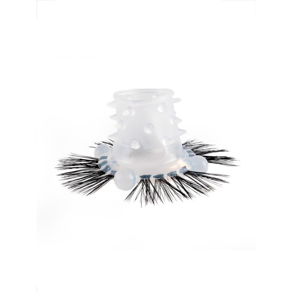 Эластичное эрекционное кольцо с черными «ресничками»