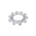 Прозрачное эрекционное кольцо со стимулирующими шариками