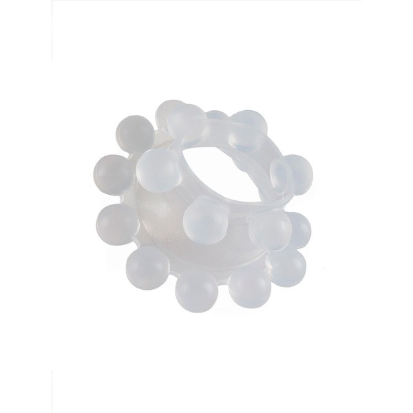 Эластичное эрекционное кольцо с двумя рядами шариков