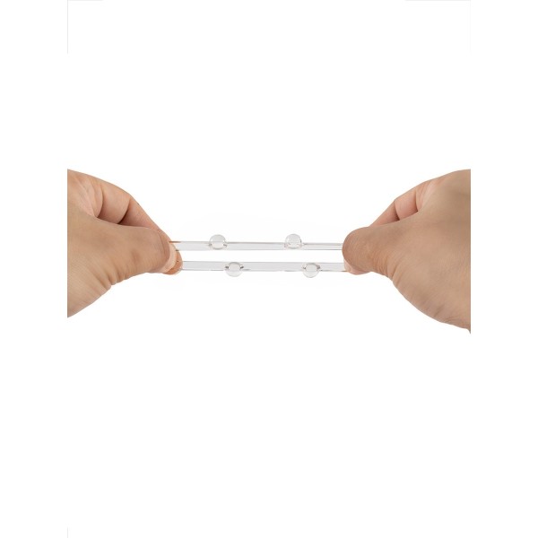 Прозрачное эрекционное кольцо с 6 стимулирующими шариками