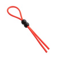 Красное силиконовое лассо с 2 бусинами
