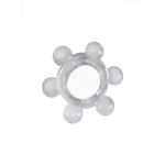 Прозрачное эрекционное кольцо с 6 стимулирующими шариками