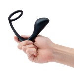Черное эрекционное кольцо со стимулятором простаты Ringer Cock Ring Plug