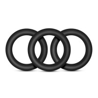 Набор из 3 черных эрекционных колец Black Small Penis Rings