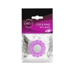 Лиловое эрекционное кольцо с 2 рядами стимулирующих шариков