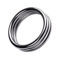 Металлическое эрекционное кольцо с рёбрышками размера L Металлическое эрекционное кольцо с рёбрышками размера L