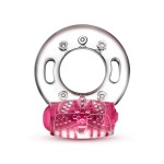 Розовое эрекционное виброкольцо Arouser Vibrating C-Ring